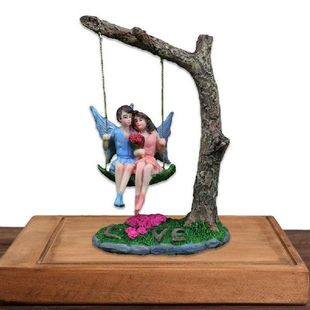 Figurines Swing Romantic Couple Pendant Fairy
