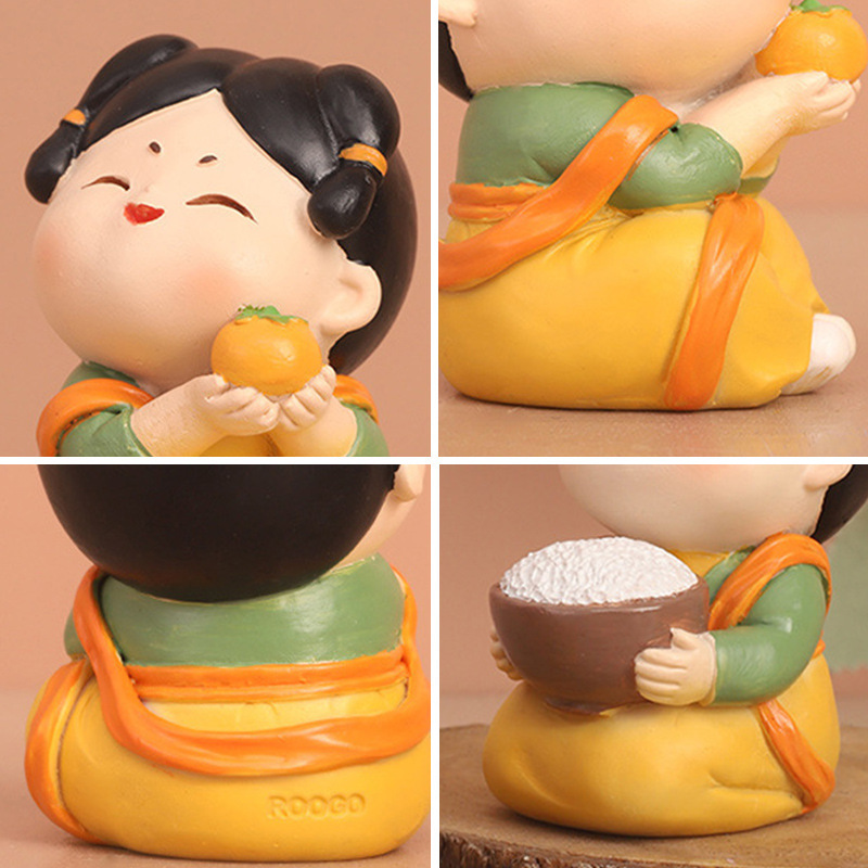 唐仕女可爱车载小摆件办公室桌面摆设女生卧室床头柜梳妆台装饰品