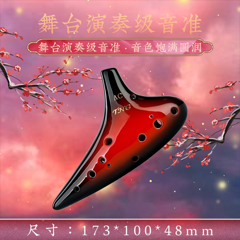 TNG陶笛12孔AC调初学入门专业银河系十二孔中音C调陶笛演奏精品