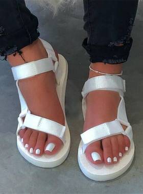 2022 New Women Summer Soft Slip Sandals Woman Buckle Strap F