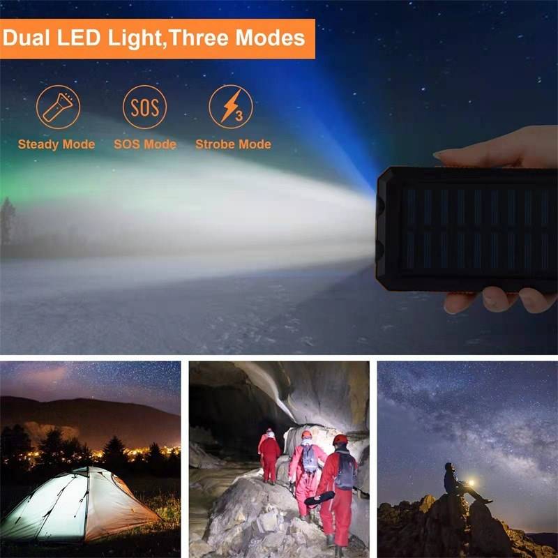 Hot selling solar compass rechargeable battery 20000 Ma