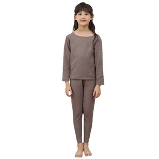 套装 冬季 AB面痕打底修身 痕中大童秋衣裤 儿童保暖内衣 新款