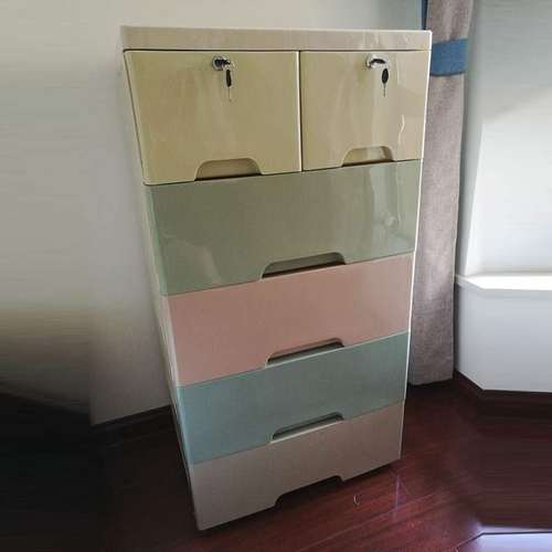 衣服收纳加厚欧式衣柜上铺五斗橱收纳柜塑料四层份卧室木质洗衣机