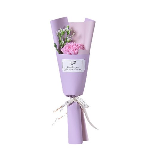 520礼物单支玫瑰花束香皂花仿真康乃馨单支母亲节礼品七夕店庆