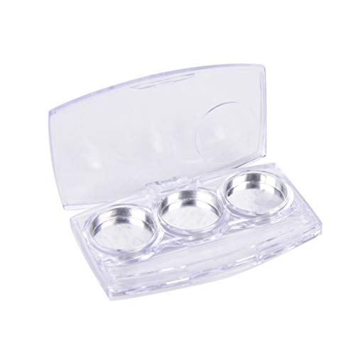 Healthcom 10 Pcs Clear Empty Eyeshadow Palette Plastic Eyesh