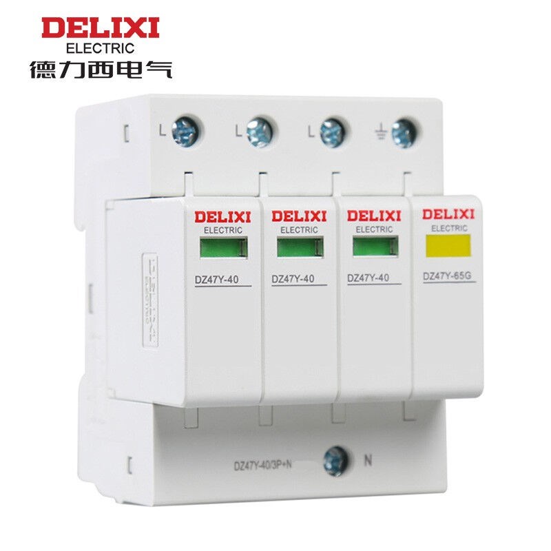 德力西DZ47Y3P+N40KA20KA385VAC1.8KV400VACDZ47Y406电涌保护器