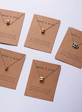 Letter paper card make a geometric Circle Necklace versatile