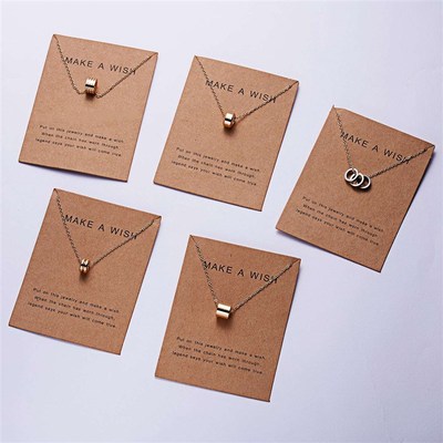 Letter paper card make a geometric Circle Necklace versatile