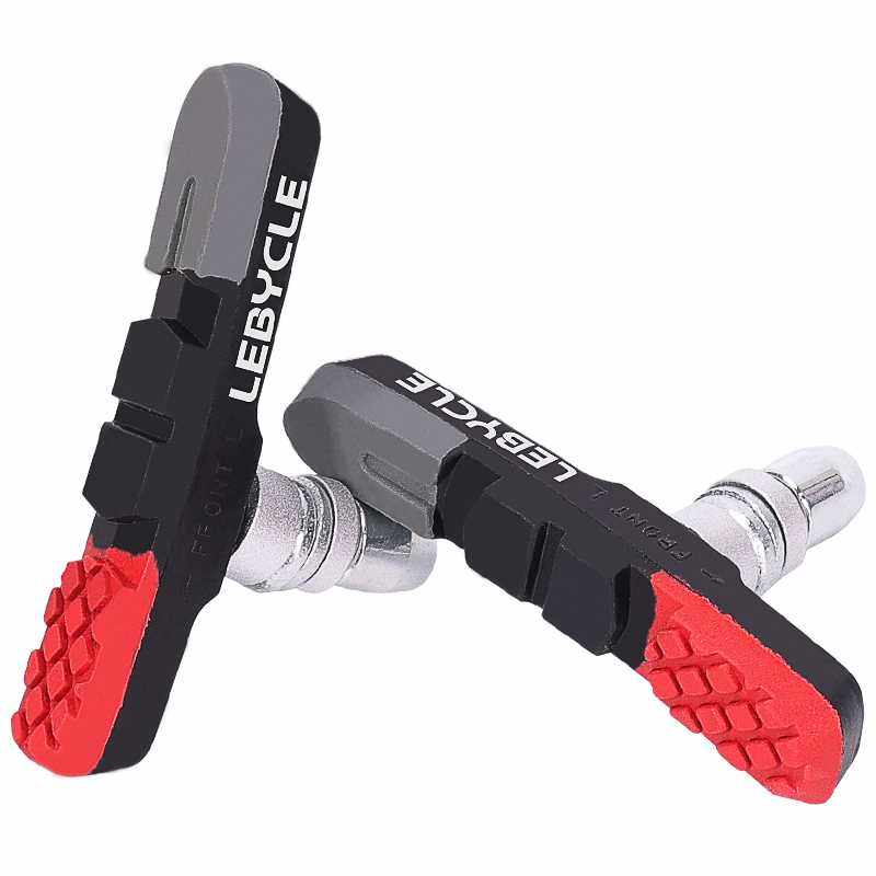 乐百客 山地公路自行车刹车皮V刹夹器刹车块静音耐磨闸皮配件大全