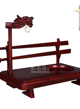 佛家道家用品木雕双架地钟板小木鱼帝钟托盘法会禅修法器学法用品