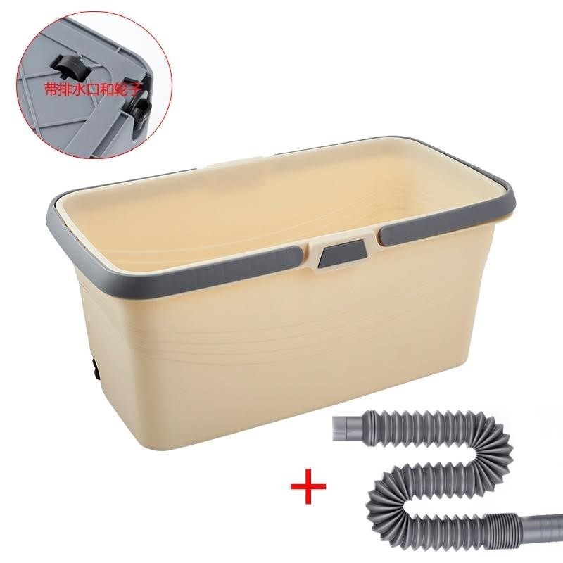 。托把池塑料拖把池带下水拖把池窄长方型洗拖把池桶塑料带下水家