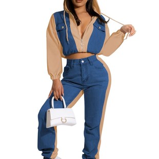 Suit Hot Sale New Hat Casual Panel Set Denim