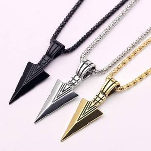 Black Pendant Long Mens Necklace Jewelry Chain Men Fashion
