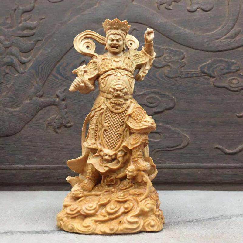 极速崖柏黄杨木雕天王佛像摆件实木雕刻家居金刚四大护法神像寺庙