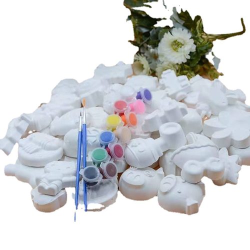 diy手工涂色石膏娃娃染料小石膏喷漆摆摊涂石膏的颜料白色DIY