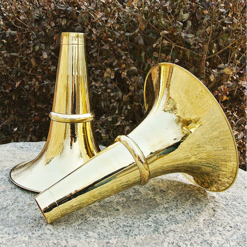 唢呐碗黄铜东北喇叭碗纯铜1尺二喇叭碗1尺6红白喜事黄色大中小号