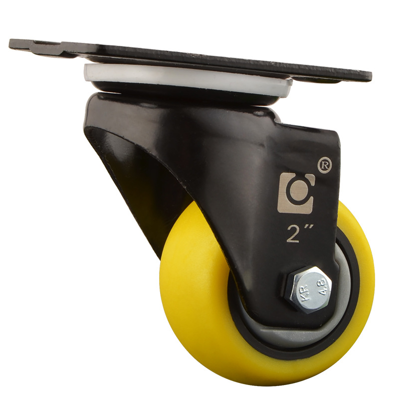 脚轮万向轮子带煞车承重轮弹力耐磨静音轮2寸1.5脚轮底座轮转向轮