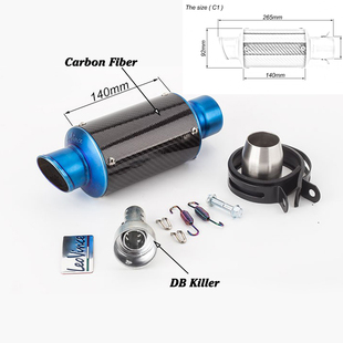 RC390 Z400 摩托车改装 排气管消声器碳纤维LEOVINCE排气管R25