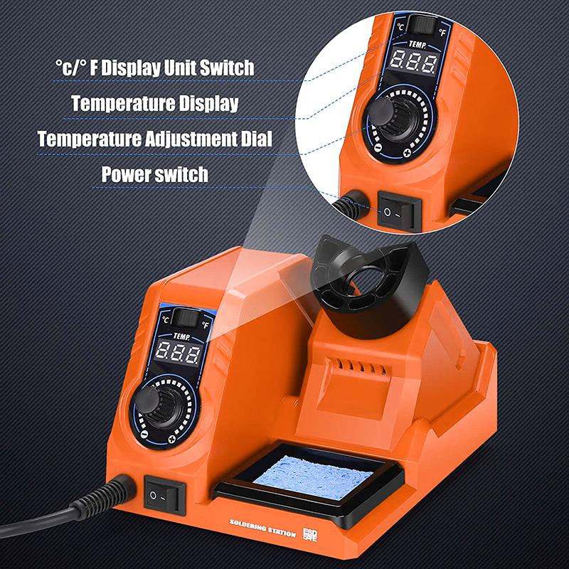 太专业!全套配件!可调温工业级烙铁站电烙铁恒温维修家用电焊台