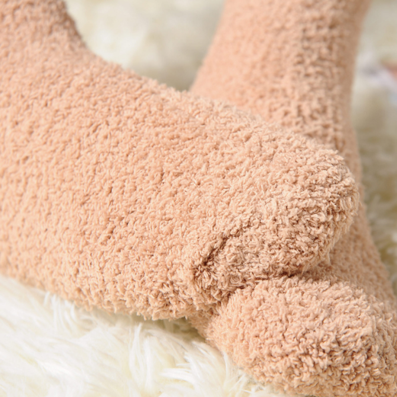 Men Thicken Socks Fashion Winter Warm Coral Fleece Fluffy So