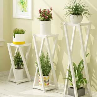 极速阳台室内铁艺花架子绿萝吊篮木质绿植物架客厅落地装 饰爬藤花