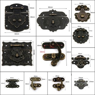 Gift Wooden Latch Jewelry Hasps Box Cases Antique Wine