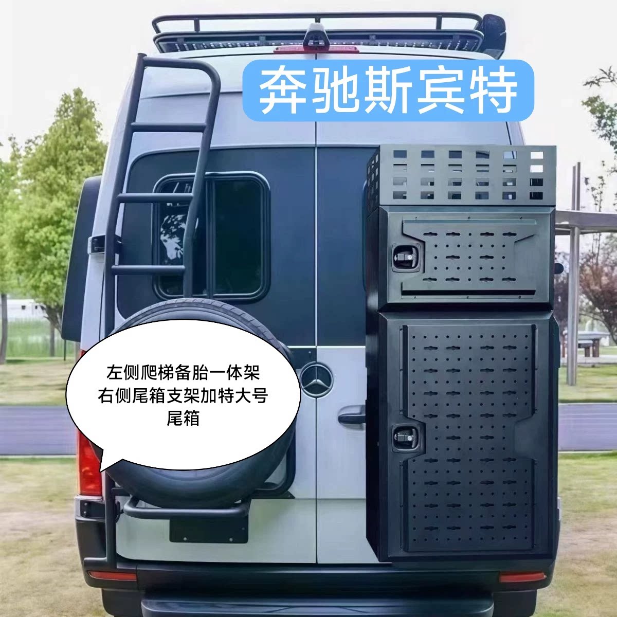 SprinterLadder奔驰斯宾特尾门爬梯备胎架尾箱架子自行车架挂板架