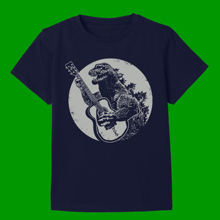 GUITAR T-SHIRT FUNNY VINTAGE FOR MEN DINOSAUR PLAYING COOL