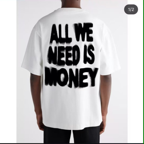 all we need is money 我们都需要金钱美式休闲短袖T恤男2026年潮