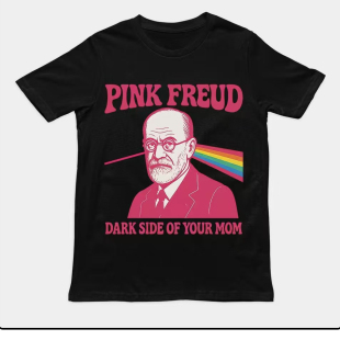 pink freud dark side of your mom funny t-shirt美式幽默短袖T