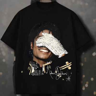 Michael Jackson t-shirt 迈克尔杰克逊经典怀旧短袖T恤男2026年