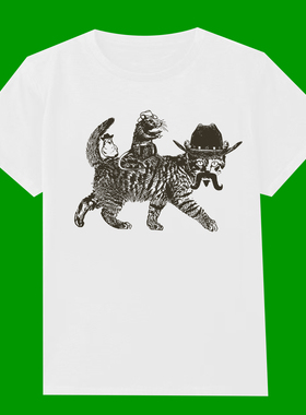 CAT SHIRT FUNNY SHIRT FOR MEN COWBOY  VINTAGE WESTERN 2026