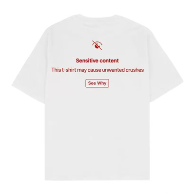 sensitive content SEE WHY funny t-shirt美式趣味搞笑短袖T恤男