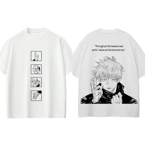 Gojo Satoru t-shirt 五条悟咒术回战日系卡通动漫短袖T恤男2026