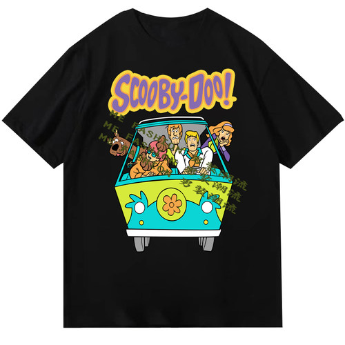 Scooby Doo史酷比狗狗怀旧卡通动漫短袖T恤男你美式休闲2025新款