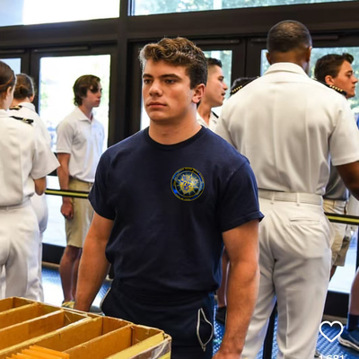 美国海军学院Naval Academy短袖男夏季美式复古NAVY军事迷宽松t恤