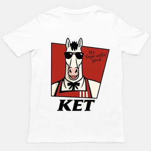 FUNNY HORSE 休闲短袖 T恤男女上衣圆领2026夏新款 SHIRT美式 KEF
