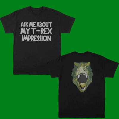 MY T-REX FUNNY T-SHIRT恐龙字母趣味搞笑短袖T恤男2026休闲宽松