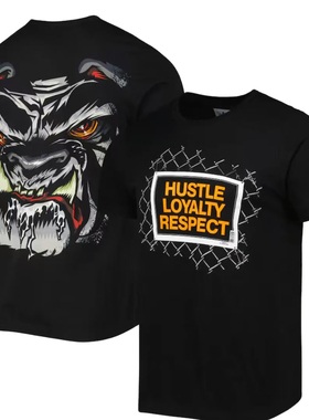 MEN' S BLACK  JOHN BEWARE OF DOG RETRO T-SHIRT塞纳大狗T恤男