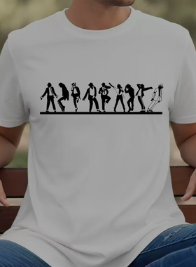 Michael Jackson t-shirt 迈克尔杰克逊经典怀旧短袖T恤男2026年