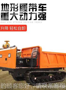 履车带运输小型爬山车爬坡山地自王卸206随车全地形运料机虎履带