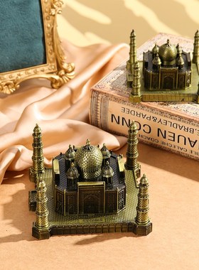 速发世界建筑地标模型金属工艺泰姬陵模型桌面摆游念件纪旅品