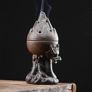 快速发货龙鼎陶瓷盘香炉仿古w熏香炉家用室内檀香炉供佛茶道香插