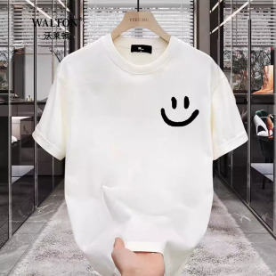 纯棉短袖 美式 T恤男士 新款 潮牌街头宽松圆领上衣 2025夏季 官方正品