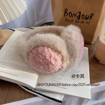 新款冬季保暖耳罩可爱女冬季毛绒甜美耳包可折叠防寒户外骑行捂子