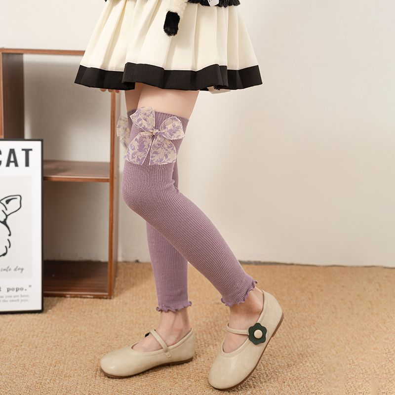 新儿童袜套春秋薄款女童洋气过膝高筒袜宝宝公主护膝保暖长筒袜子