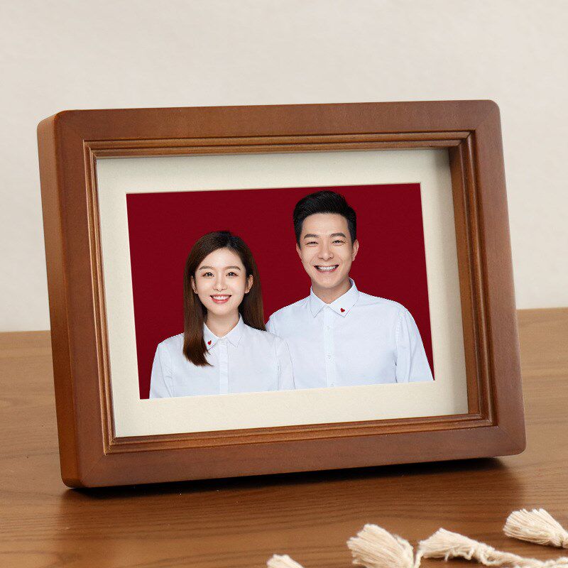 速发感体结婚登记寸相框念寸7照8照新婚周年纪6摆台