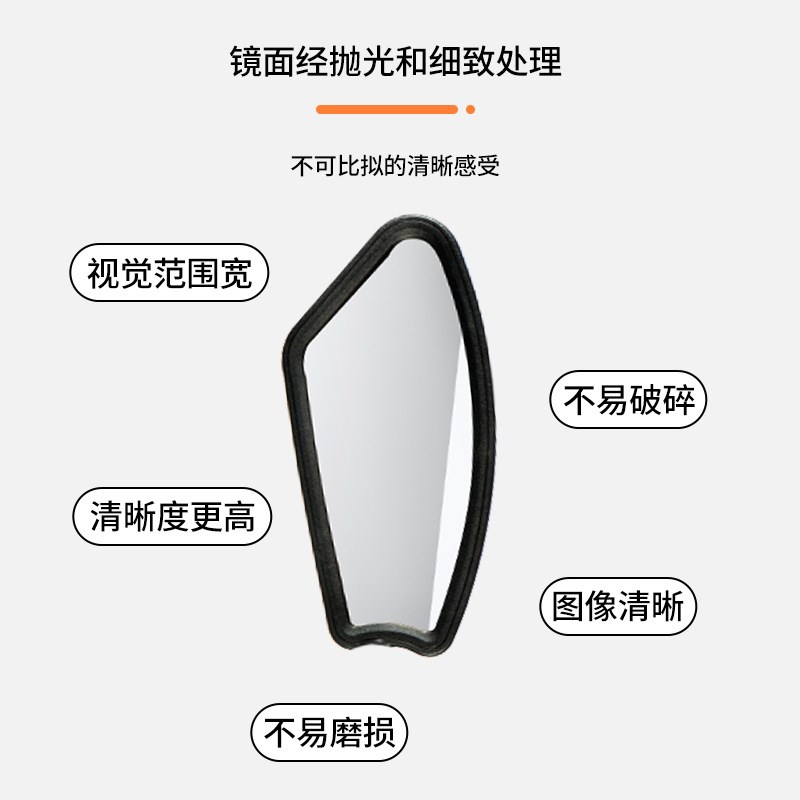速发自行把反光镜不锈钢镜面凹凸镜摩动车电托车车车反光镜