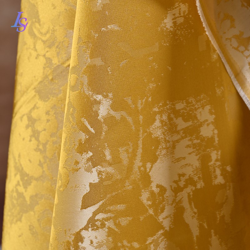 速发高档轻奢金色不规则浮雕仿宋锦提花布料创意旗袍马面裙服装面