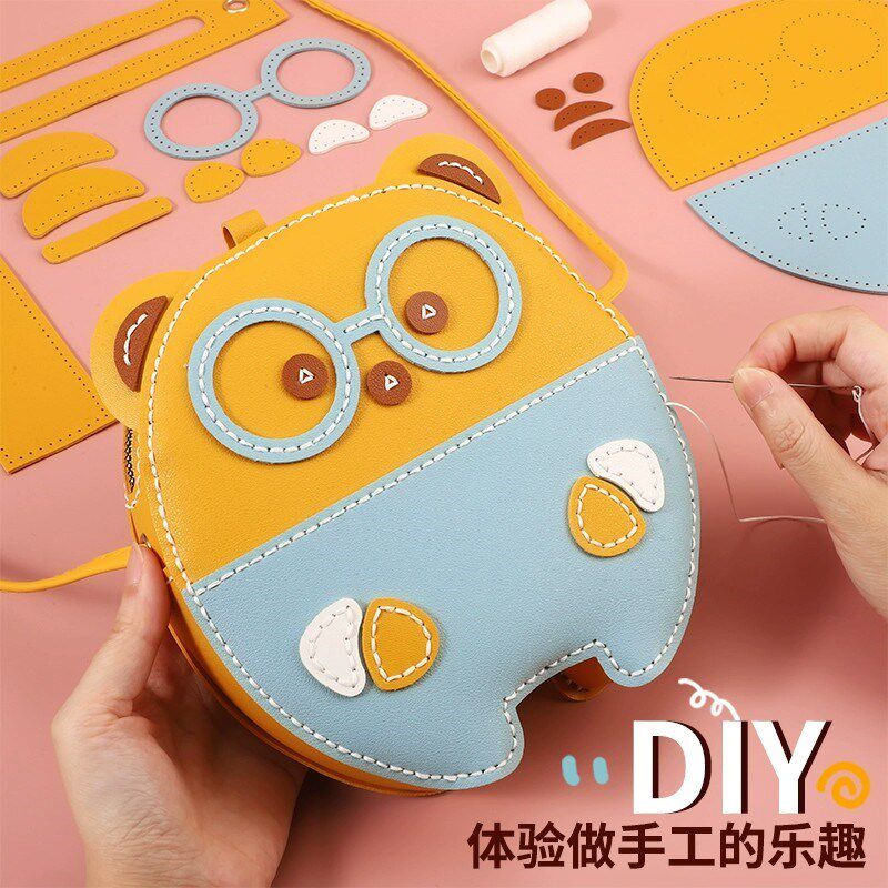 速发缝不乐儿童料工材手包制作缝织布挂件生自己做孩玩